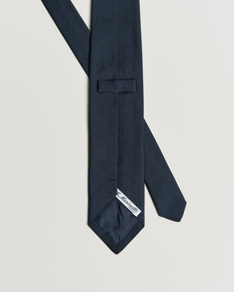 Uomini | E. Marinella 3-Fold Italian Bandiera Silk Tie Navy | E. Marinella | 3-Fold Italian Bandiera Silk Tie Navy