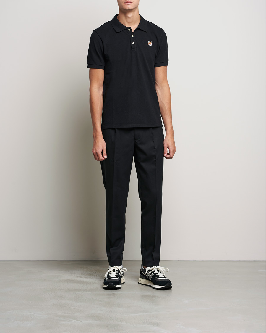 Uomini | Polo | Maison Kitsuné | Fox Head Polo Black