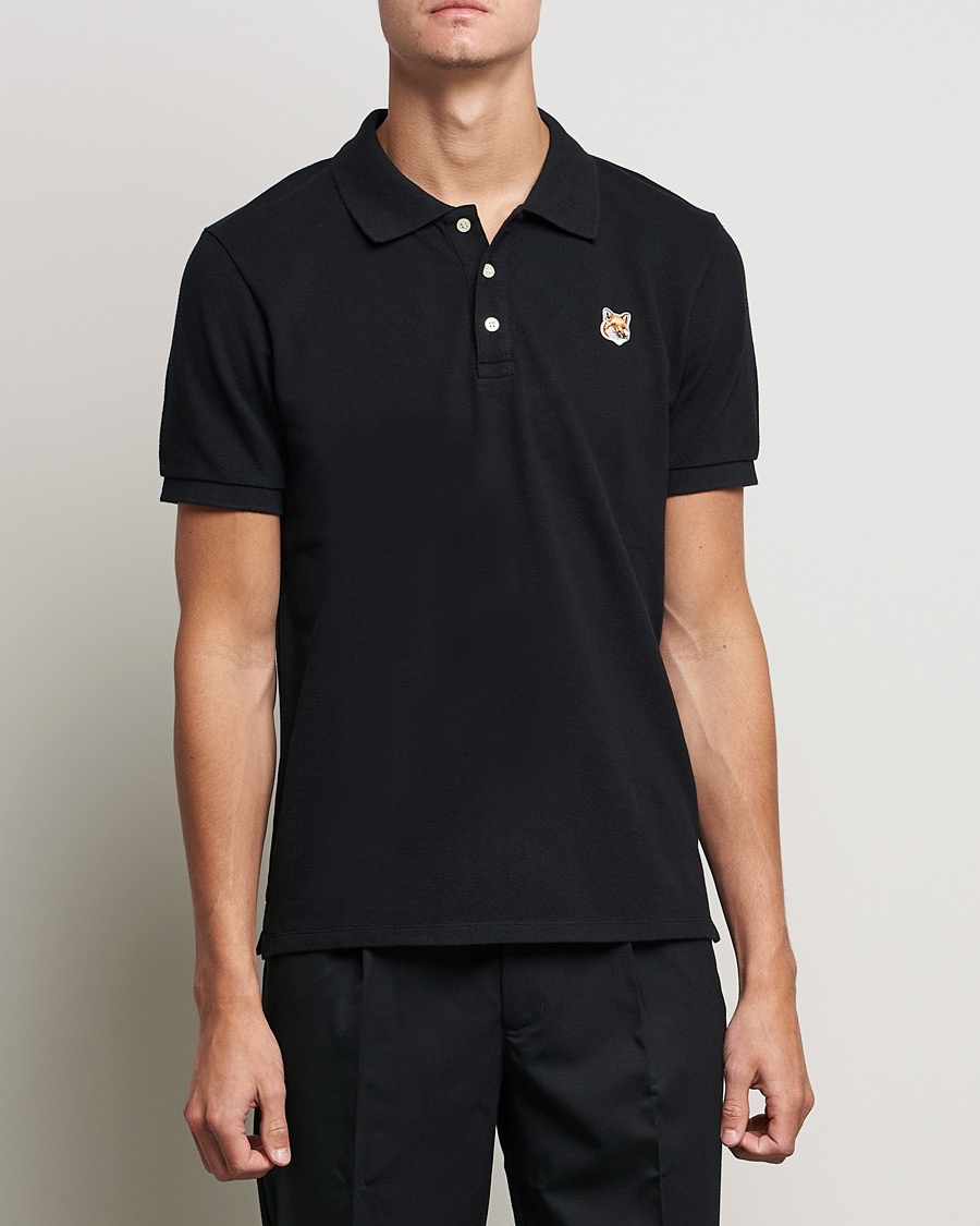 Uomini | Polo | Maison Kitsuné | Fox Head Polo Black