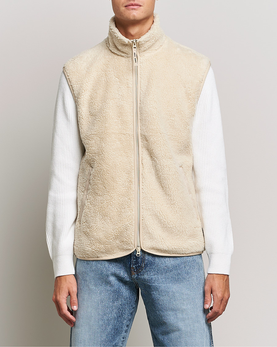 Uomini | Maglieria | Samsøe Samsøe | Samsøe & Samsøe Rune Fleece Vest Brown Rice