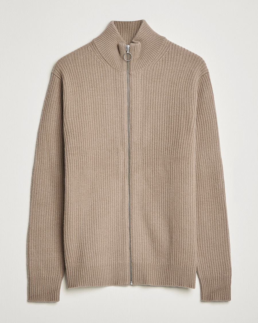 Uomini | Maglieria | Samsøe Samsøe | Samsøe & Samsøe Logan Heavy Kniited Zip Cardigan Winter Twig