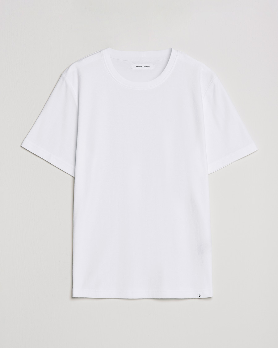 Uomini | T-shirt | Samsøe Samsøe | Samsøe & Samsøe Odin Terry Organic Cotton T-Shirt White