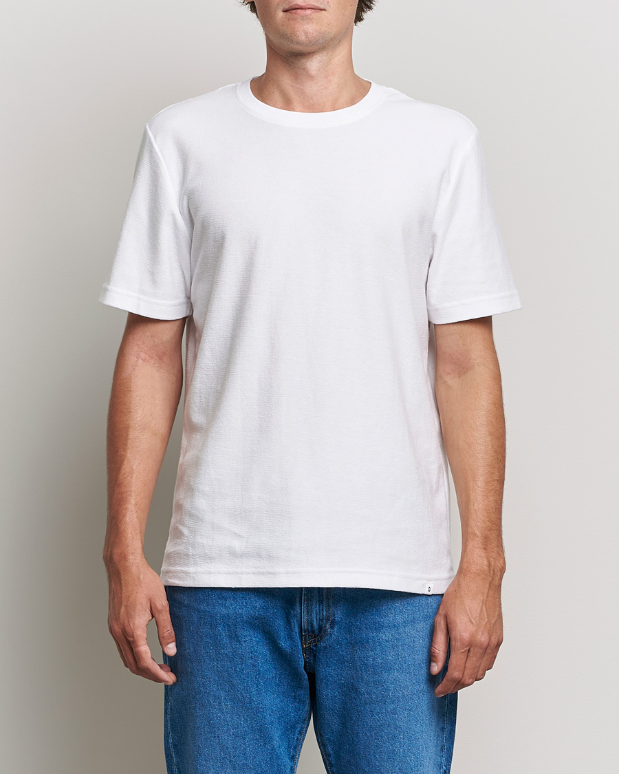 Uomini | T-shirt | Samsøe Samsøe | Samsøe & Samsøe Odin Terry Organic Cotton T-Shirt White