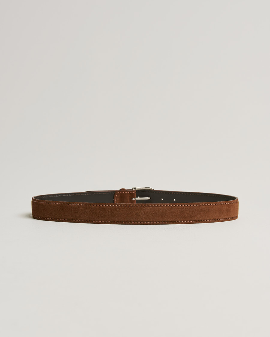 Uomini | Orciani Suede Belt 3,5 cm Cognac | Orciani | Suede Belt 3,5 cm Cognac