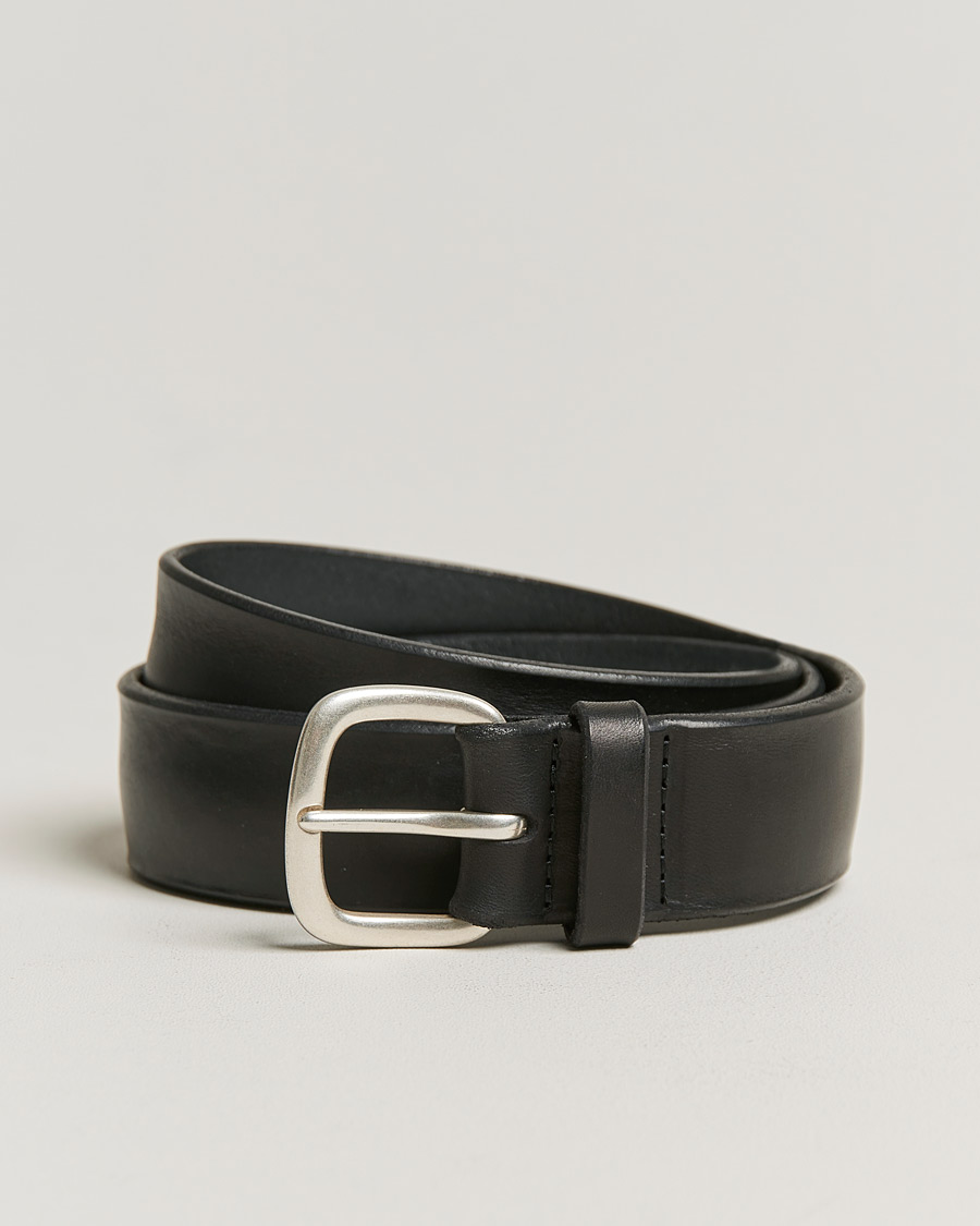 Uomini | Orciani Vachetta Belt 3,5 cm Black | Orciani | Vachetta Belt 3,5 cm Black