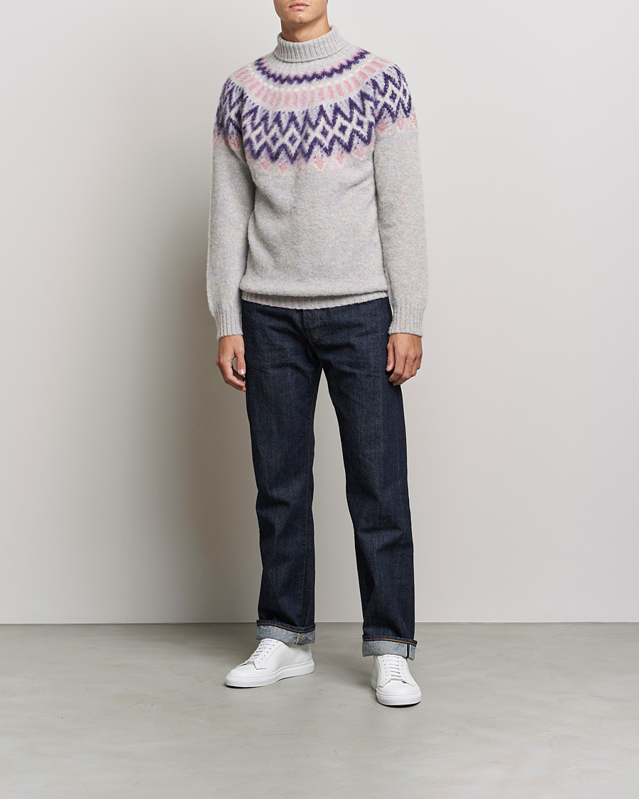 Uomini | Maglieria | Howlin' | Brushed Wool Fair Isle Roll Neck Galaxy