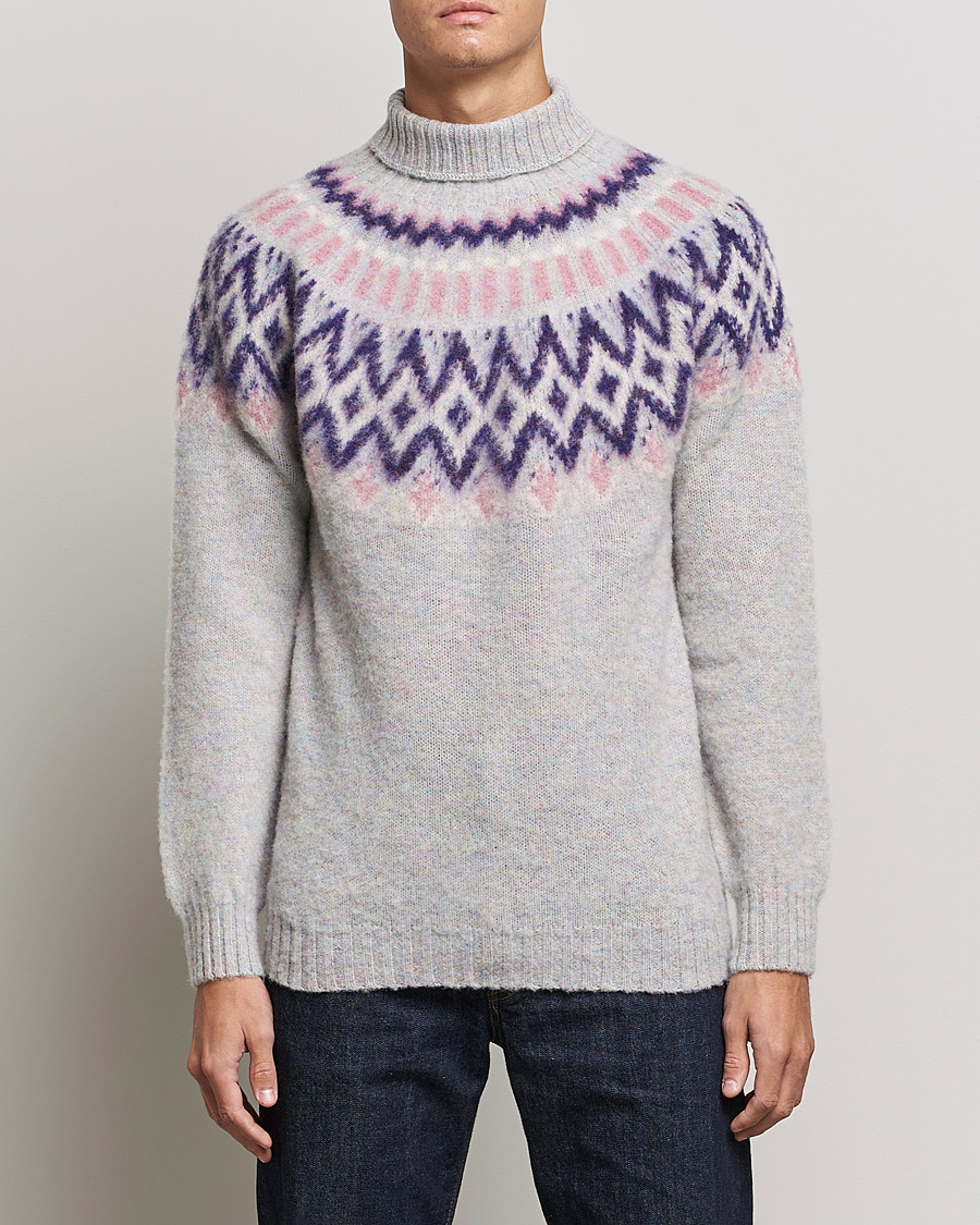 Uomini | Maglieria | Howlin' | Brushed Wool Fair Isle Roll Neck Galaxy