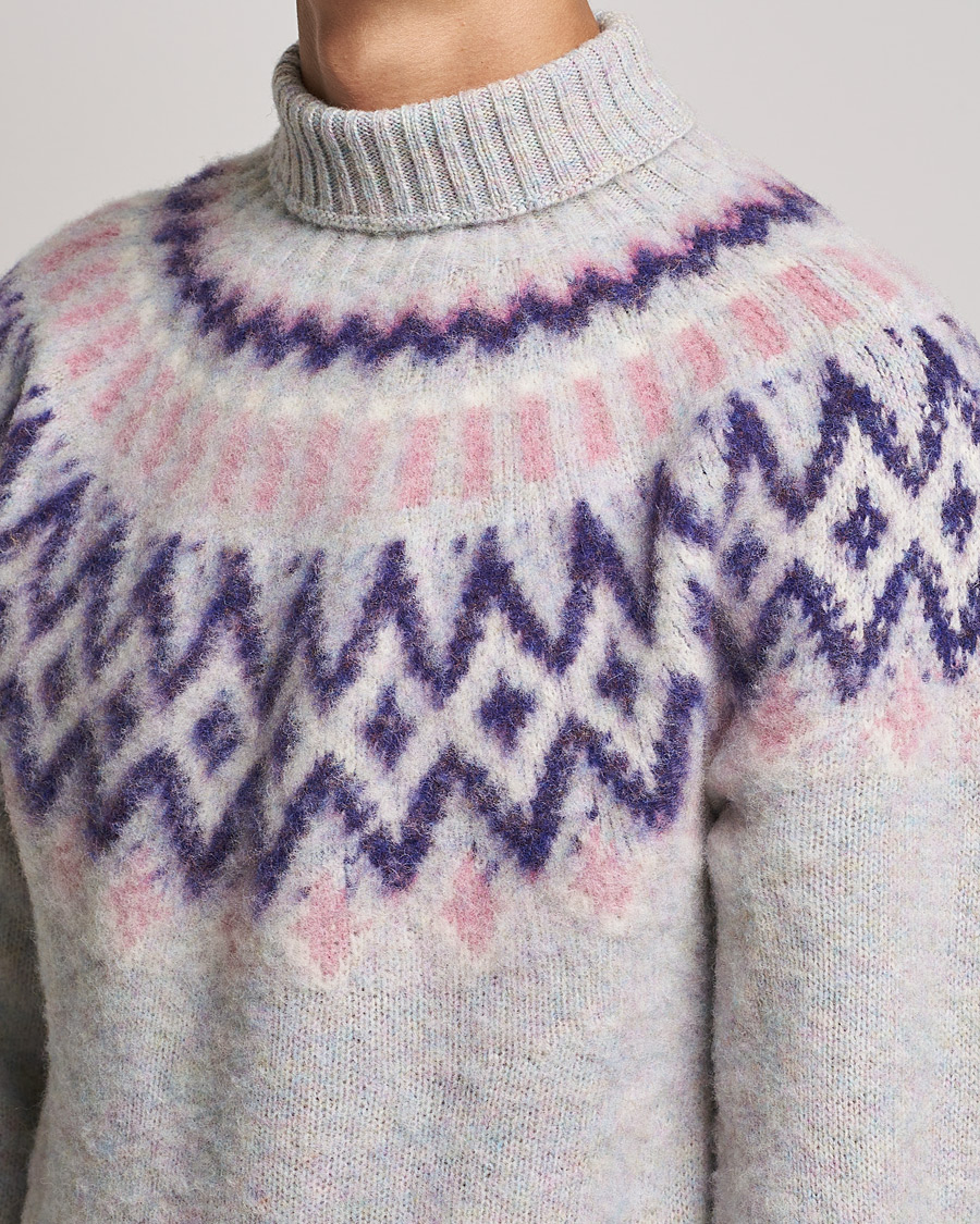 Uomini | Maglieria | Howlin' | Brushed Wool Fair Isle Roll Neck Galaxy