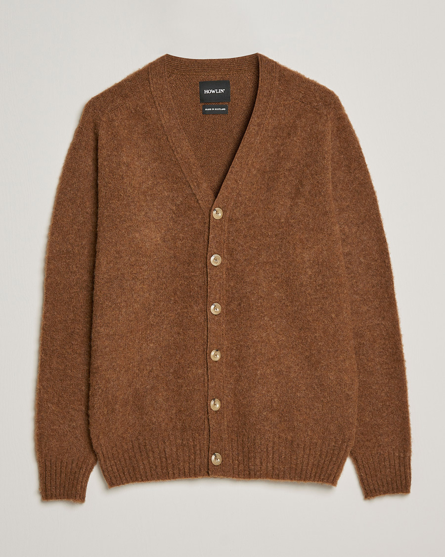 Uomini | Maglieria | Howlin' | Brushed Wool Cardigan Nuts
