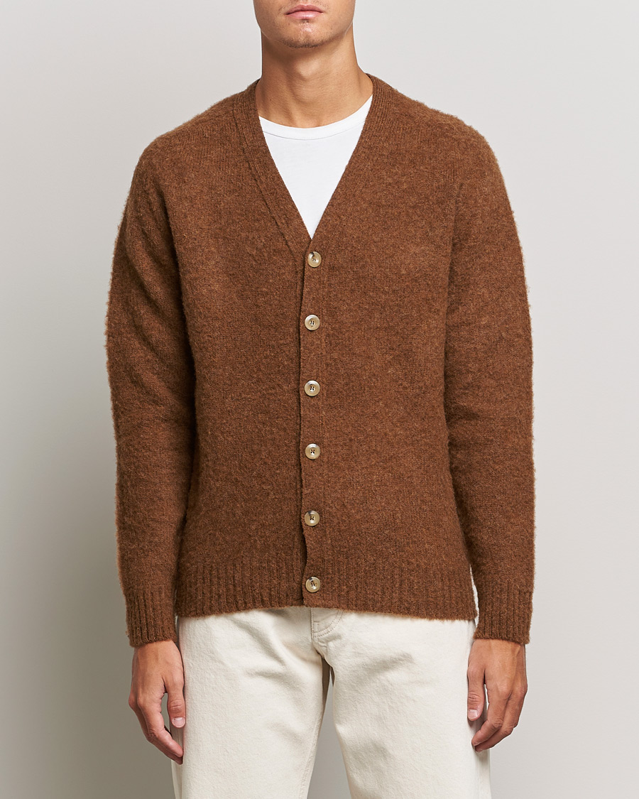 Uomini | Maglieria | Howlin' | Brushed Wool Cardigan Nuts