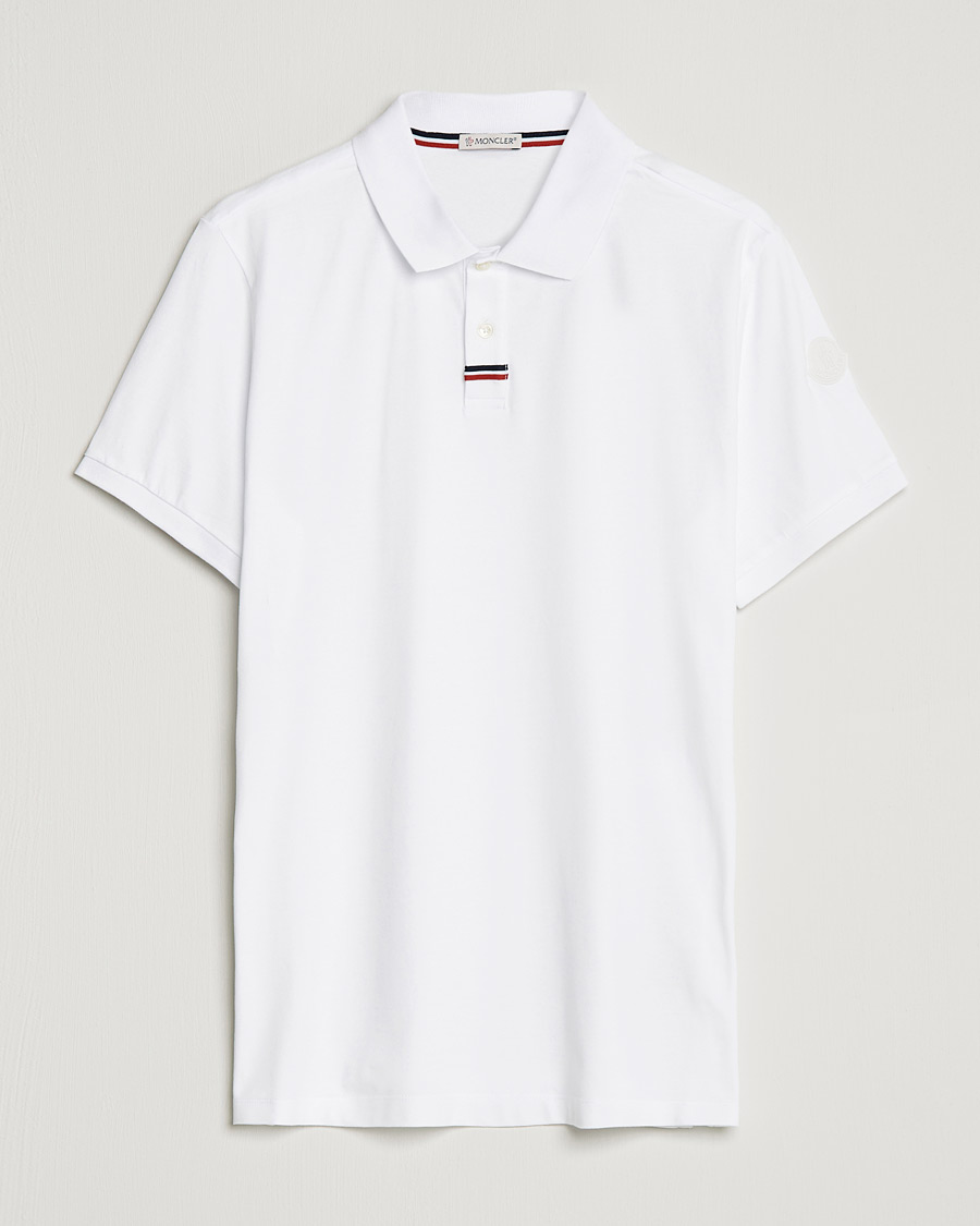 Uomini | Polo | Moncler | Tricolore Rib Polo White