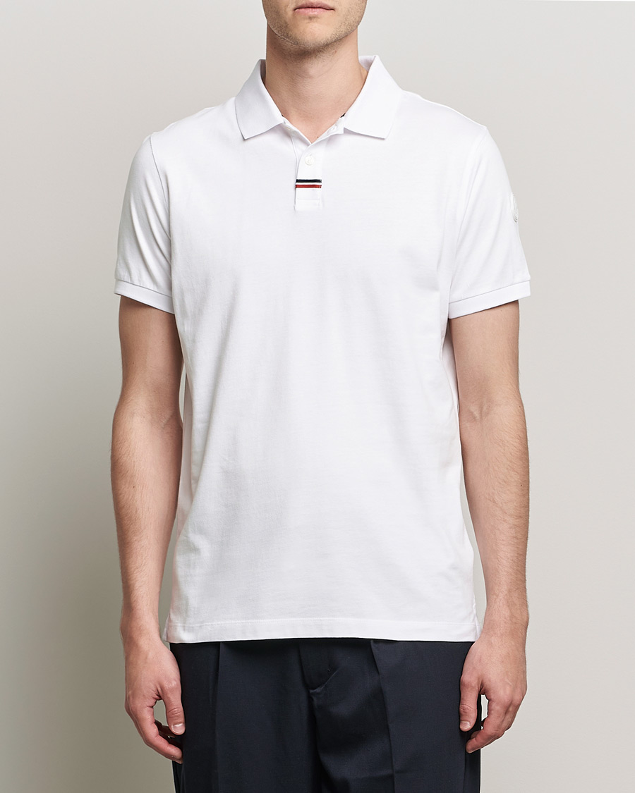 Uomini | Polo | Moncler | Tricolore Rib Polo White