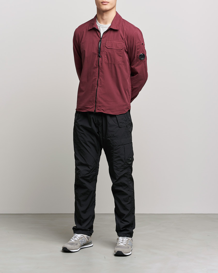 Uomini | Camicie | C.P. Company | Garment Dyed Gabardine Overshirt WIne