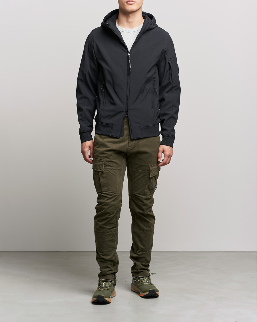 Uomini | Pantaloni | C.P. Company | Stretch Satin Lens Cargo Pants Olive