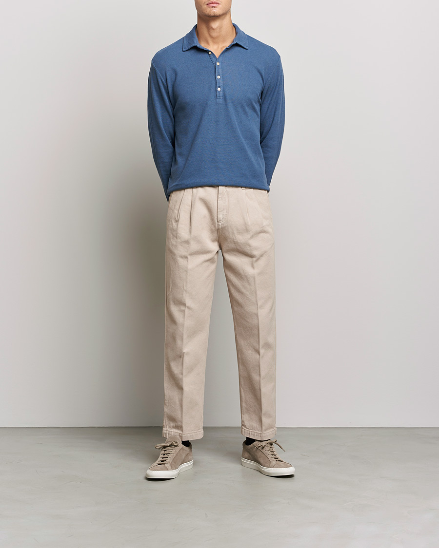 Uomini | Pantaloni | Massimo Alba | Strallo Pleated Chinos Beige