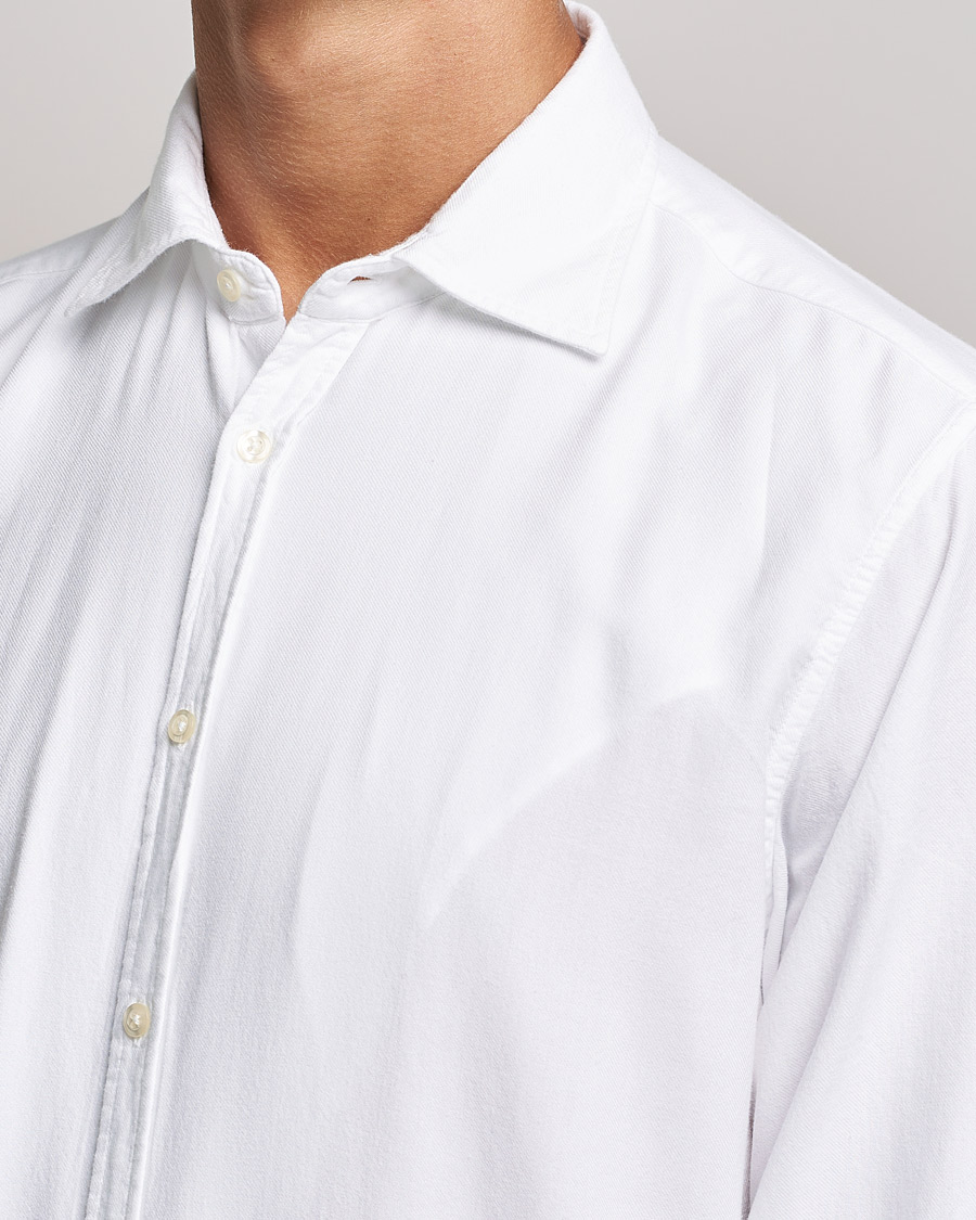 Uomini | Camicie | Massimo Alba | Genova Soft Flannel Shirt White