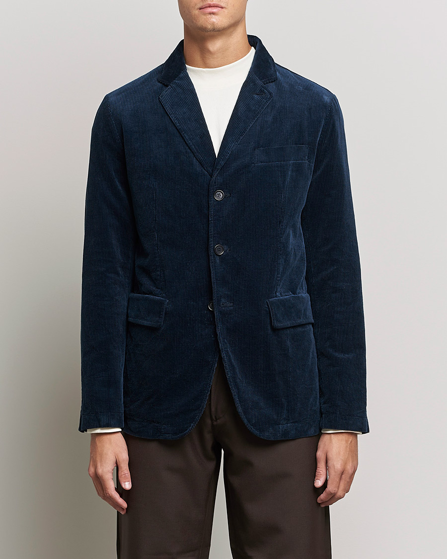 Uomini | Blazers | Aspesi | Corduroy Blazer Navy