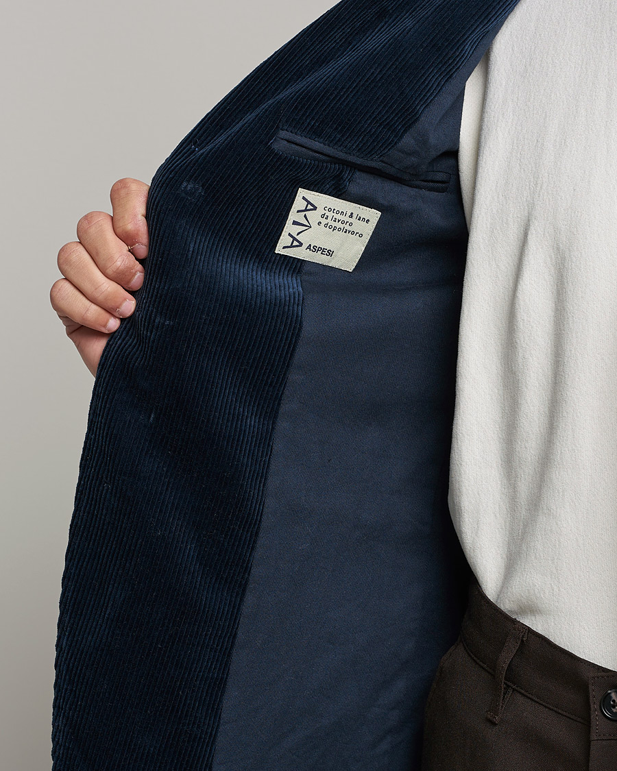 Uomini | Blazers | Aspesi | Corduroy Blazer Navy