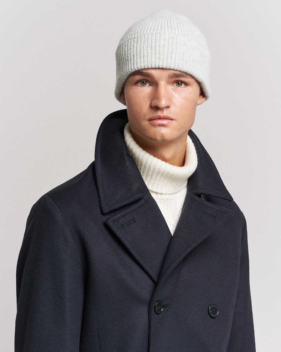 Uomini | Berretti | Le Bonnet | Lambswool/Caregora Beanie Silver