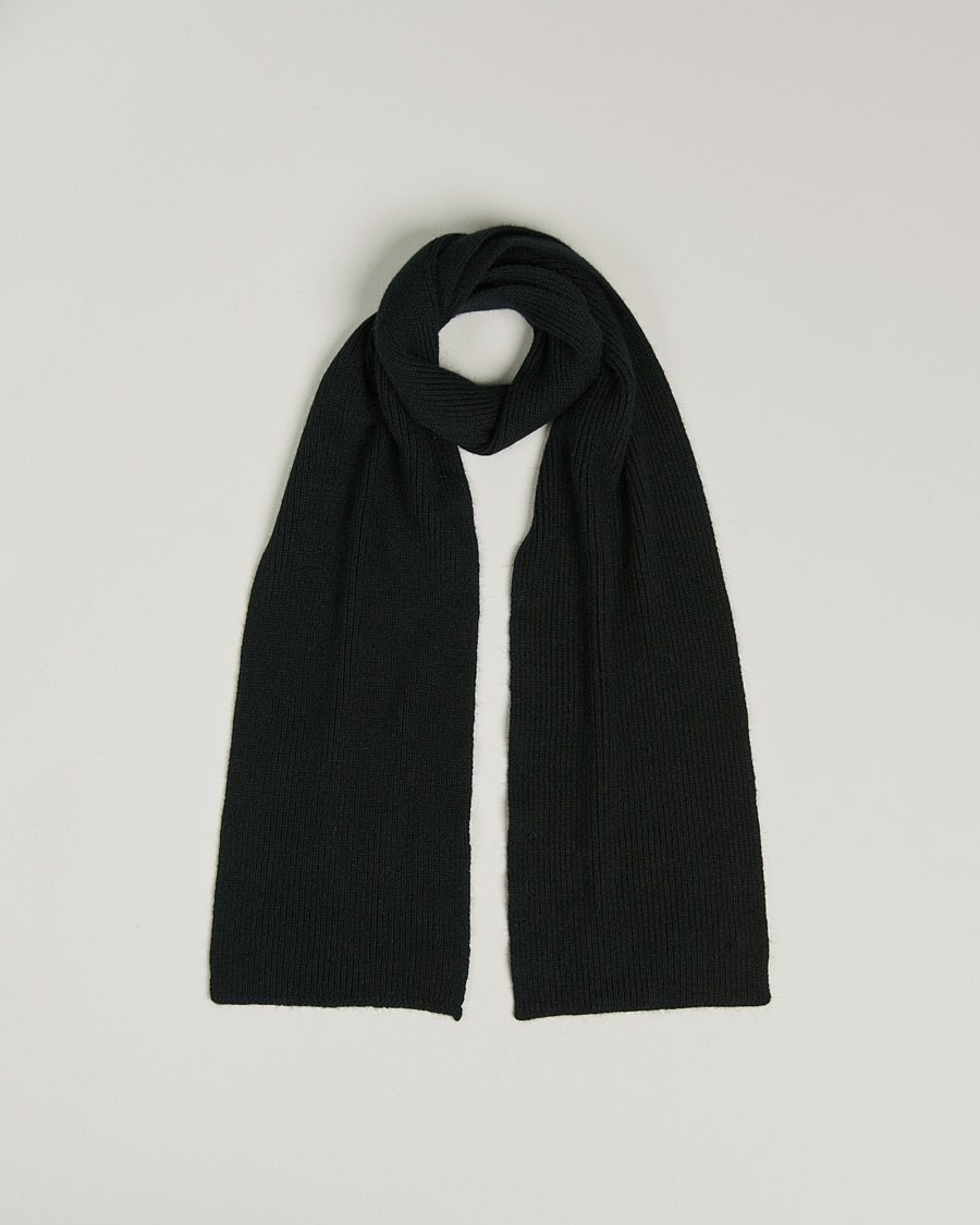 Uomini | Sciarpe | Le Bonnet | Lambswool/Caregora Scarf Onyx
