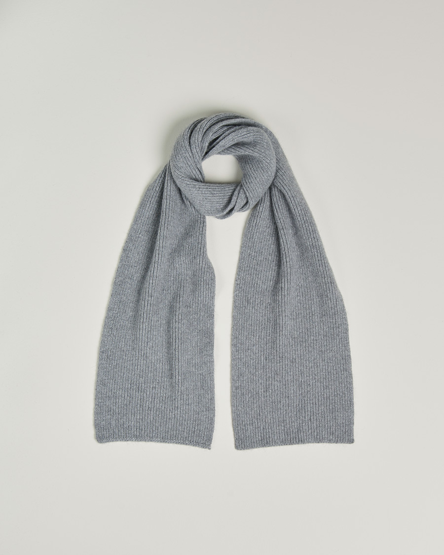 Uomini | Sciarpe | Le Bonnet | Lambswool/Caregora Scarf Smoke