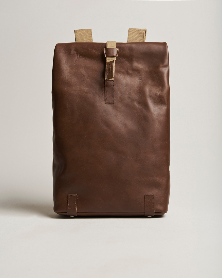 Uomini | Borse | Brooks England | Pickwick Large Leather Backpack Dark Tan