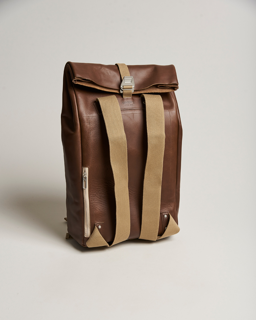 Uomini | Borse | Brooks England | Pickwick Large Leather Backpack Dark Tan