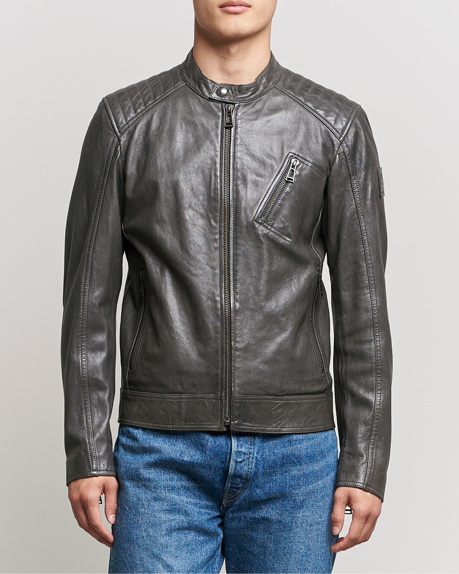 Uomini | Giacche | Belstaff | V Racer 2.0 Leather Jacket Dark Grey