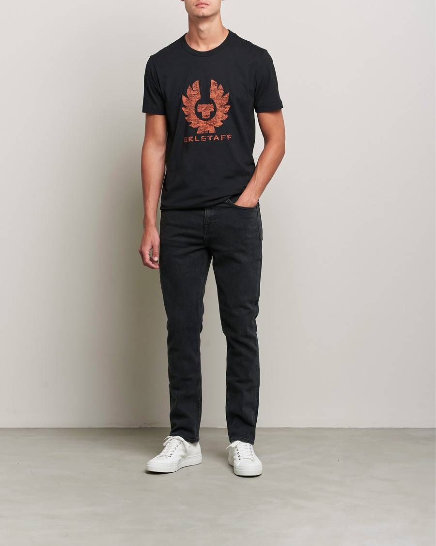 Uomini | T-shirt | Belstaff | Coteland Logo Crew Neck Tee Black/Orange