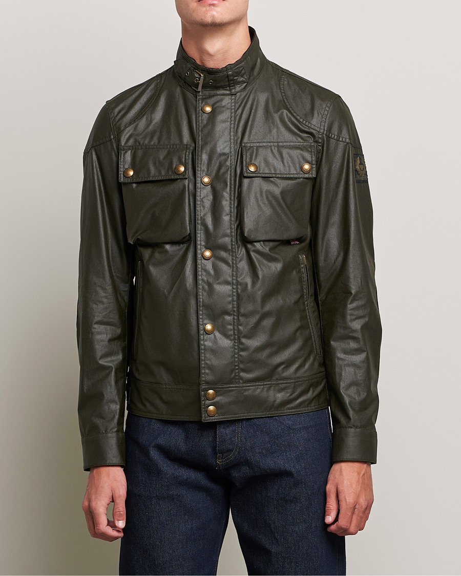Uomini | Giacche | Belstaff | Racemaster Waxed Jacket Faded Olive