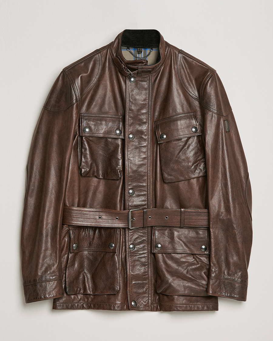 Uomini | Giacche | Belstaff | Trialmaster Panther Leather Jacket Saddle Brown