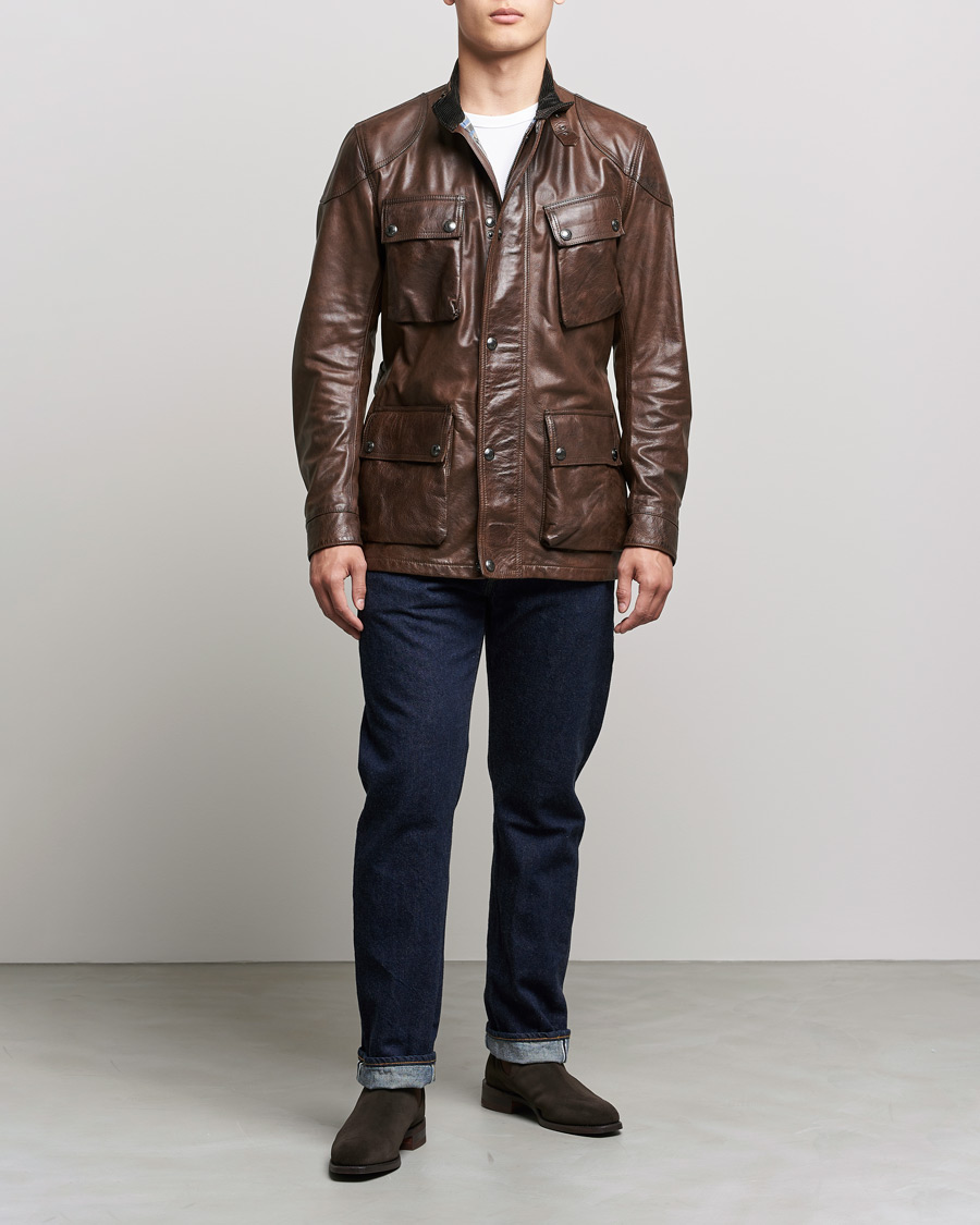 Uomini | Giacche | Belstaff | Trialmaster Panther Leather Jacket Saddle Brown