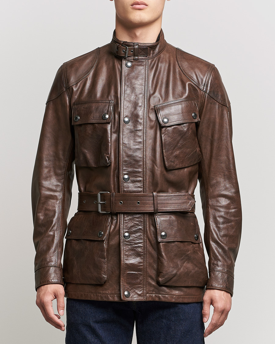 Uomini | Giacche | Belstaff | Trialmaster Panther Leather Jacket Saddle Brown