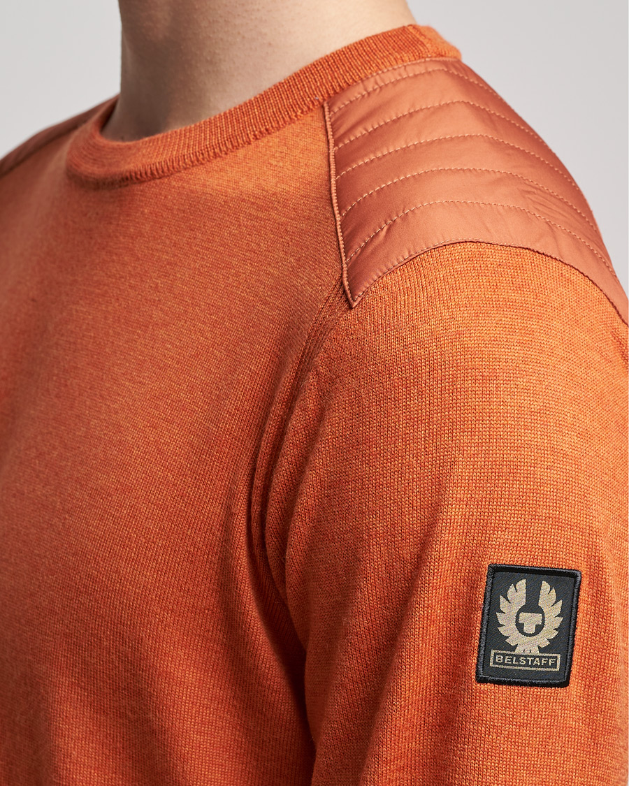 Uomini | Maglieria | Belstaff | Kerrigan Crew Neck Merino Sweatshirt Amber