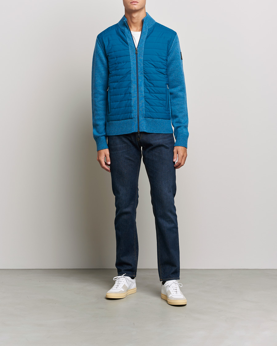 Uomini | Maglieria | Belstaff | Kingston Full Zip Hybrid Legion Blue