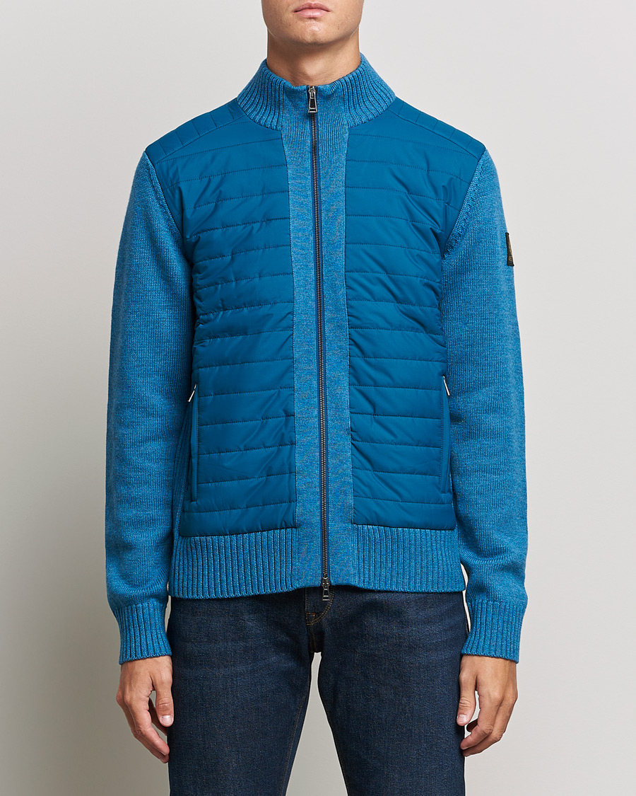 Uomini | Maglieria | Belstaff | Kingston Full Zip Hybrid Legion Blue