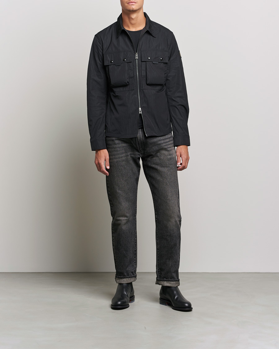 Uomini | Camicie | Belstaff | Tactical Nylon Pocket Overshirt Black