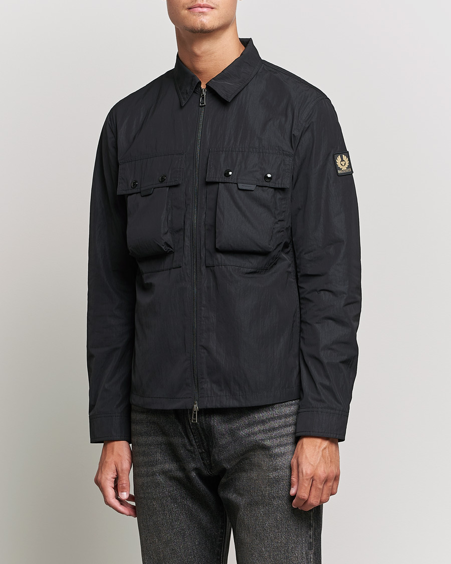 Uomini | Camicie | Belstaff | Tactical Nylon Pocket Overshirt Black