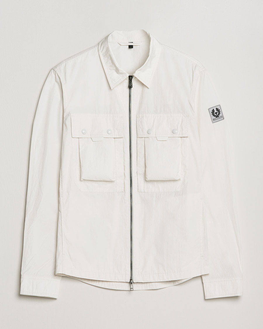 Uomini | Camicie | Belstaff | Tactical Nylon Pocket Overshirt Chalk
