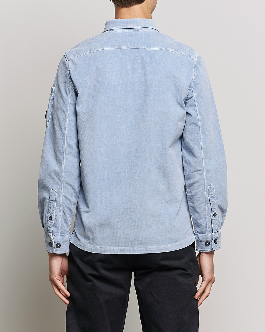 Uomini | Camicie | C.P. Company | Corduroy Lens Overshirt Light Blue