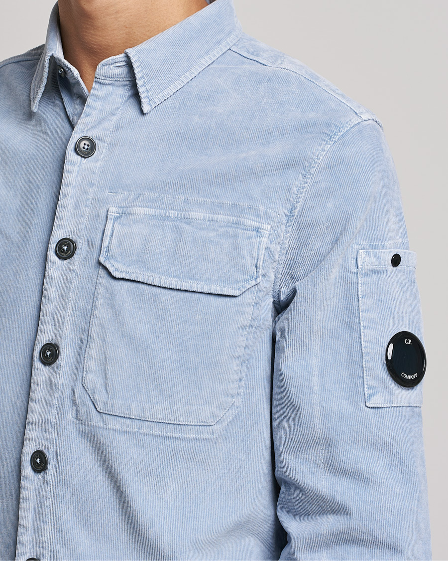 Uomini | Camicie | C.P. Company | Corduroy Lens Overshirt Light Blue