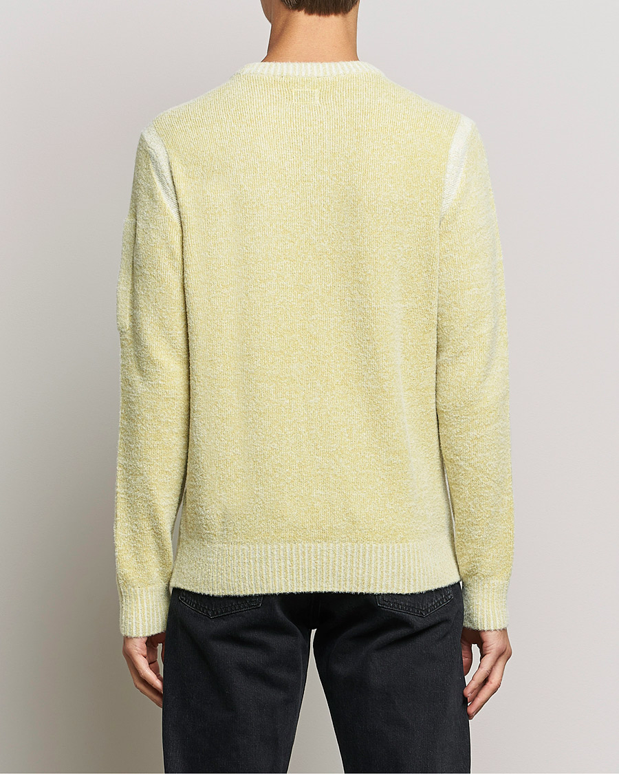 Uomini | Maglieria | C.P. Company | Fleece Knit Lens Roundneck Yellow
