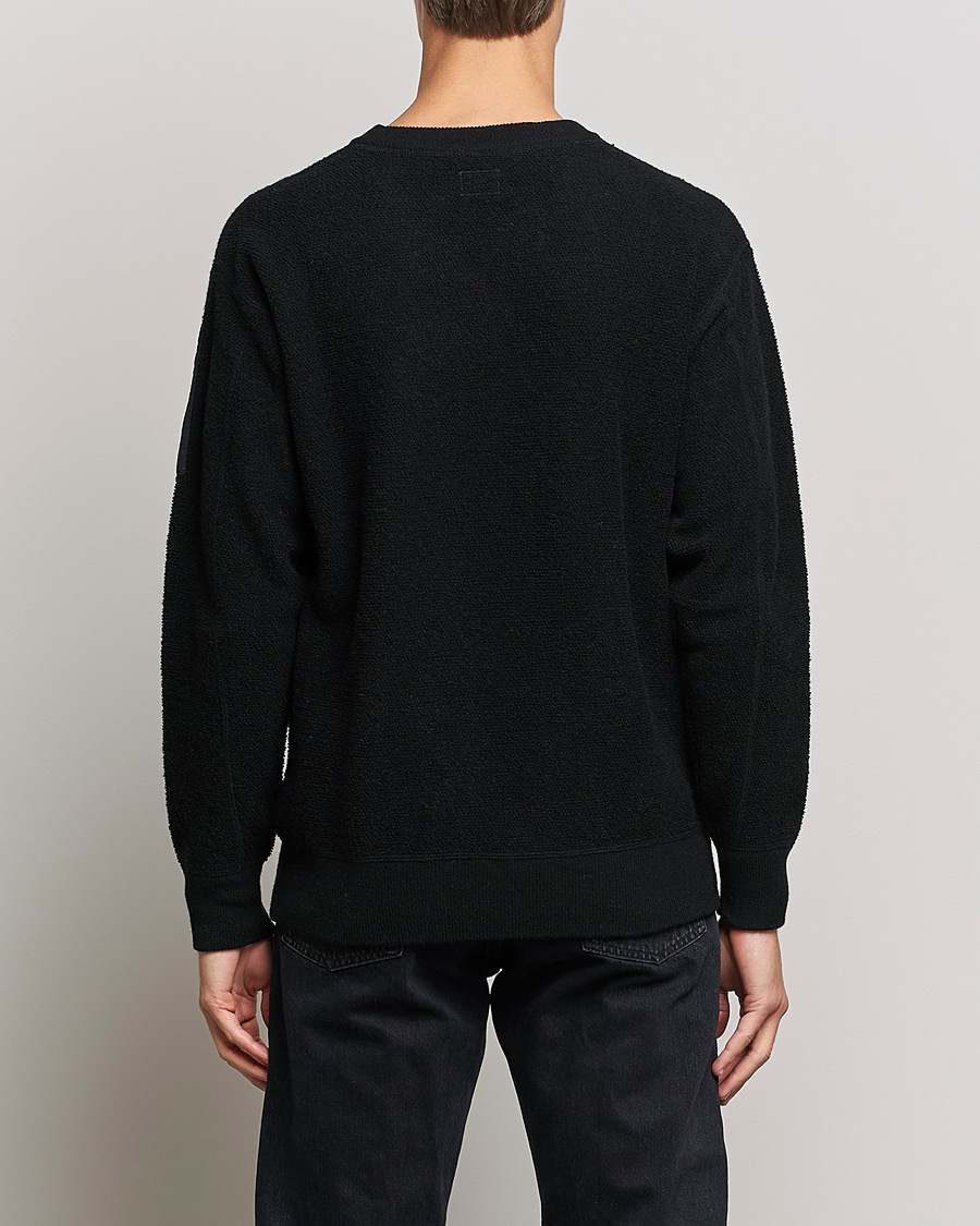 Uomini | Maglieria | C.P. Company | Structured Lambswool Lens Roundneck Black