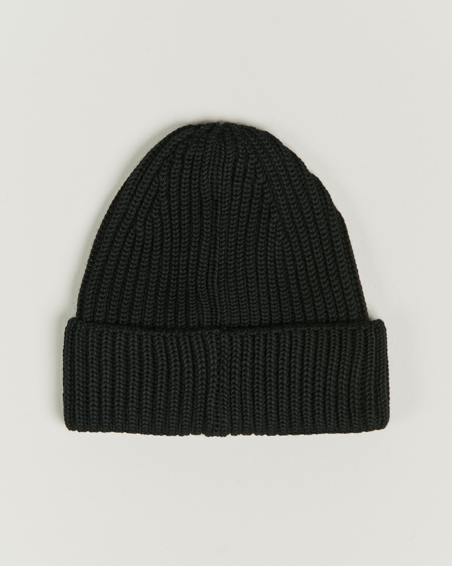 Uomini | C.P. Company Knitted Merino Lens Beanie Black | C.P. Company | Knitted Merino Lens Beanie Black