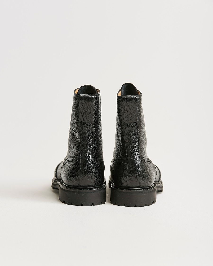 Uomini | Stivali | Crockett & Jones | Islay Scotch Grain Vibram Boot Black Calf
