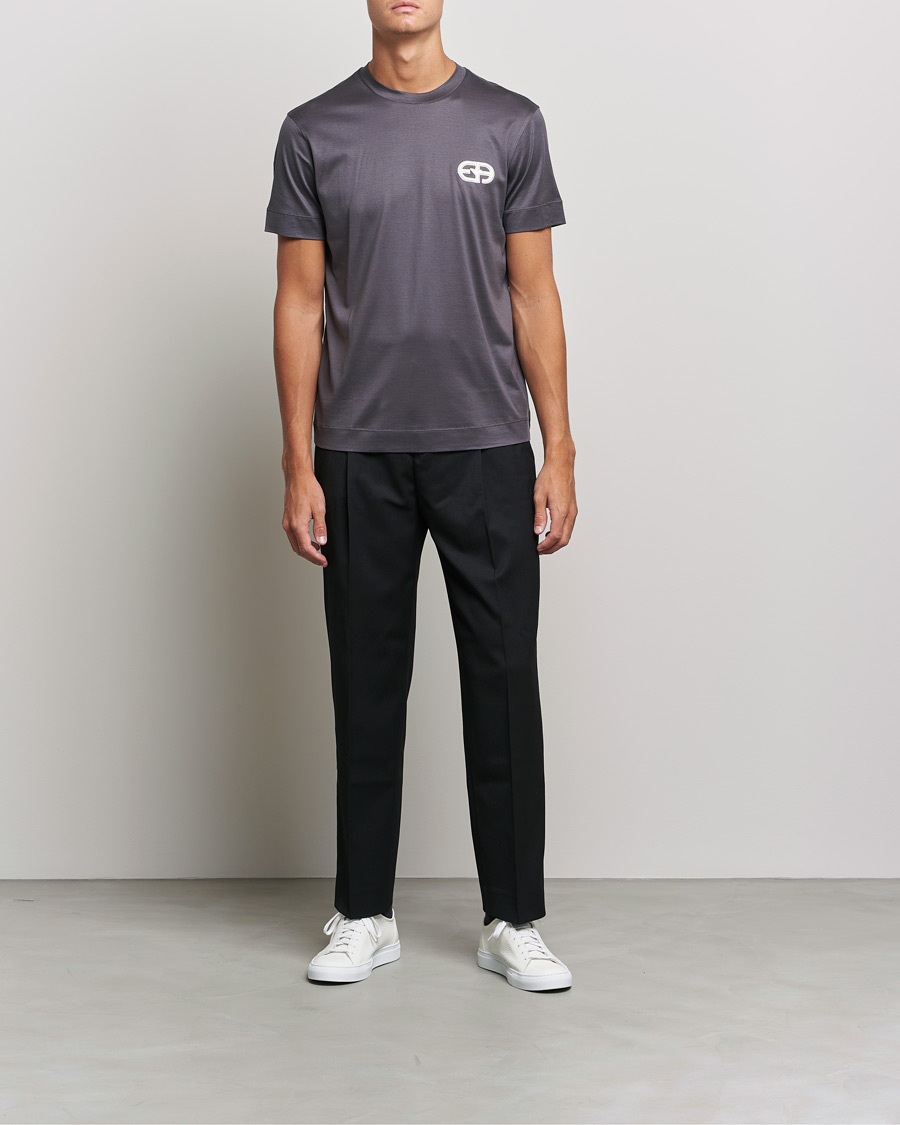 Uomini | T-shirt | Emporio Armani | Cotton Tencel Tee Grey