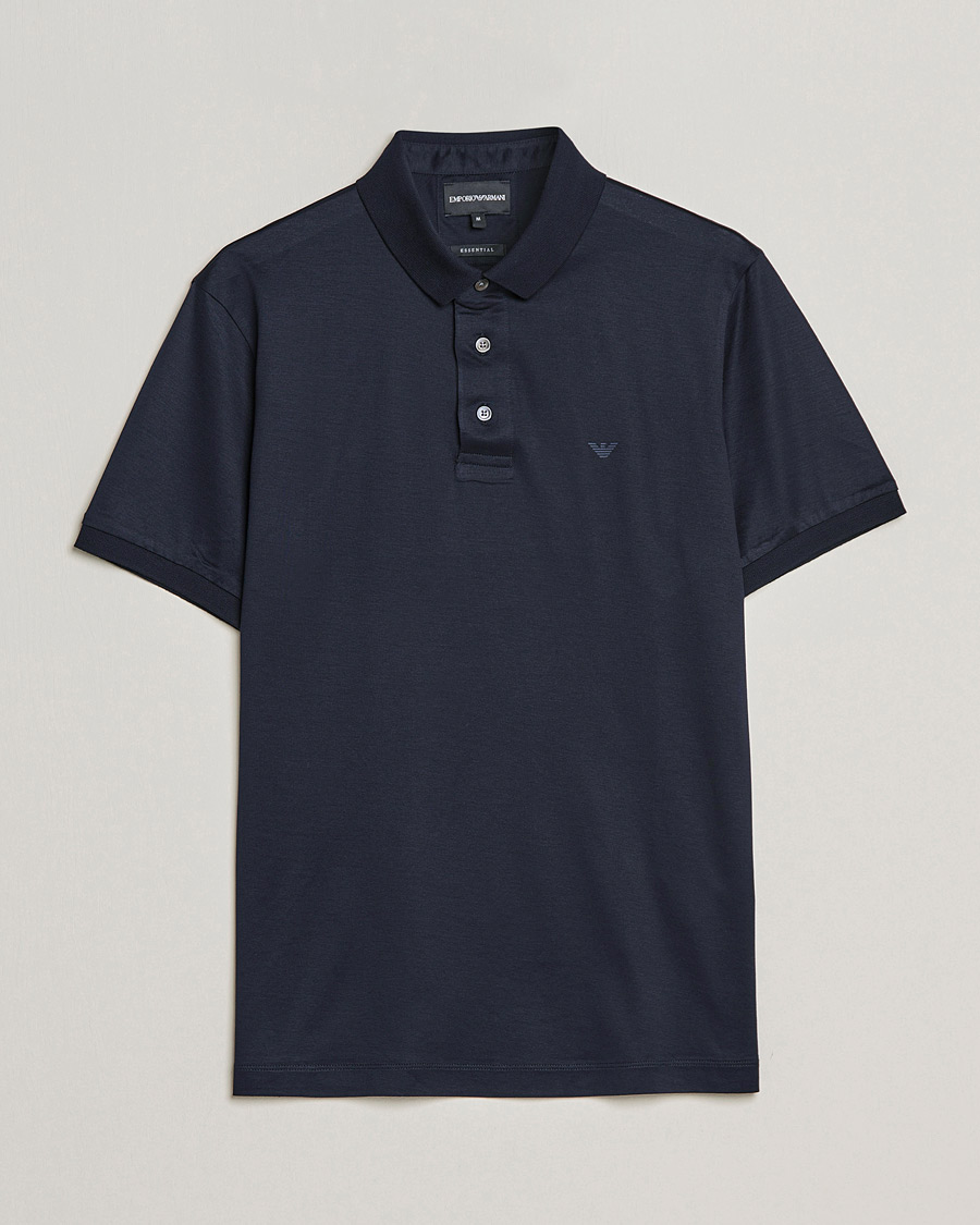 Uomini | Polo | Emporio Armani | Cotton Stretch  Pique Navy