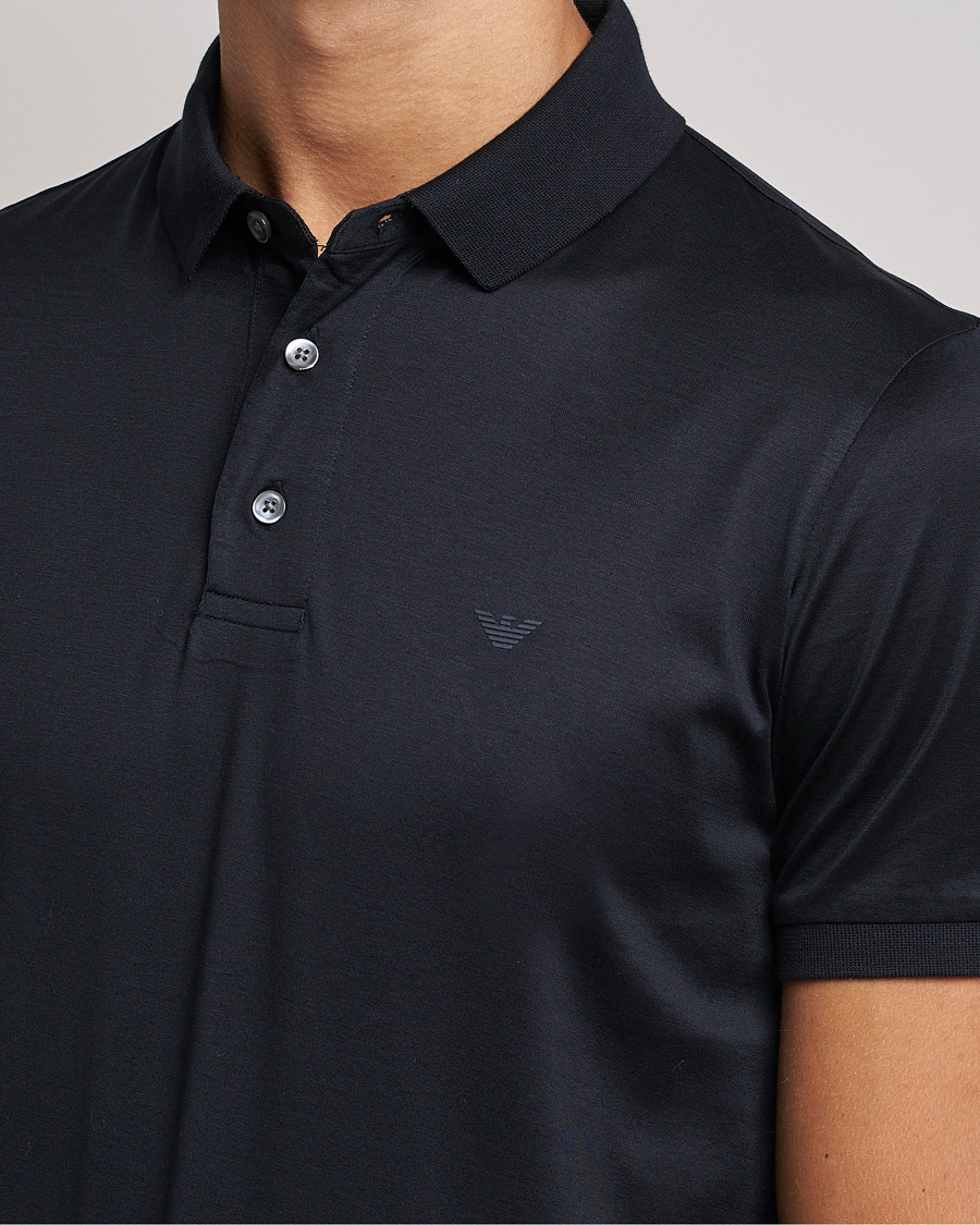 Uomini | Polo | Emporio Armani | Cotton Stretch  Pique Navy