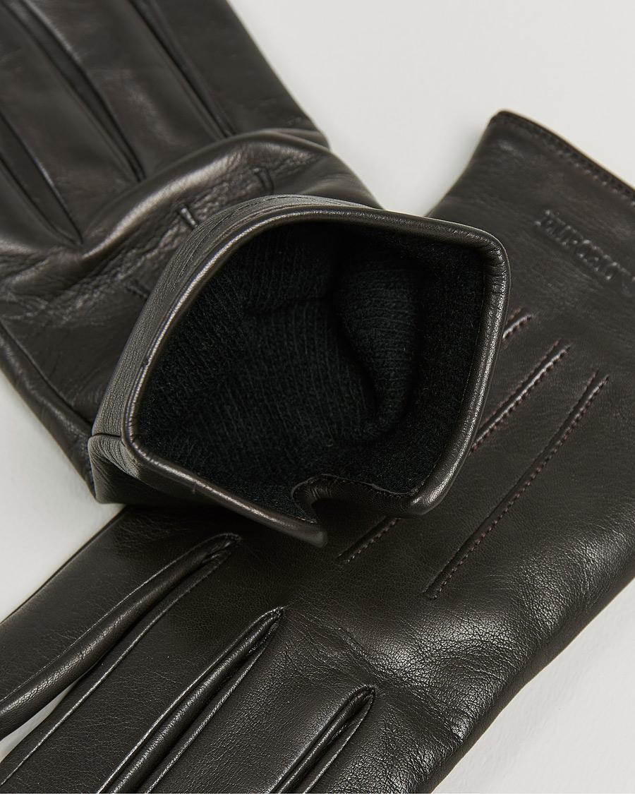 Uomini | Emporio Armani Leather Gloves Dark Brown | Emporio Armani | Leather Gloves Dark Brown