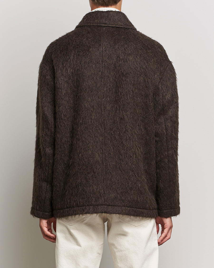 Uomini | Giacche | Filippa K | Seattle Hairy Coat Dark Brown